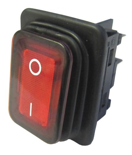 SWITCH DPST RED ILLUMINATED WITH MEMBRANE 24V (SUPPLIER REF: B4MASK48X1G21018)