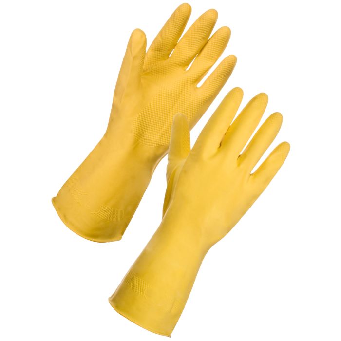 Supertouch Yellow Household Rubber Gloves Pair - Large