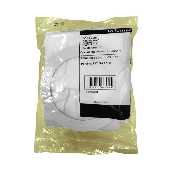 Nilfisk - 1471097500 - DUST BAG KIT 10L 5-PCS