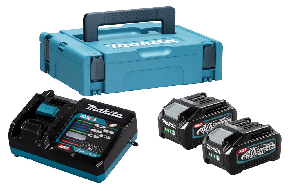 Makita - 191M71-7 - 2 x 4ah 40v  batts & 110v DC40RA single charger PSK