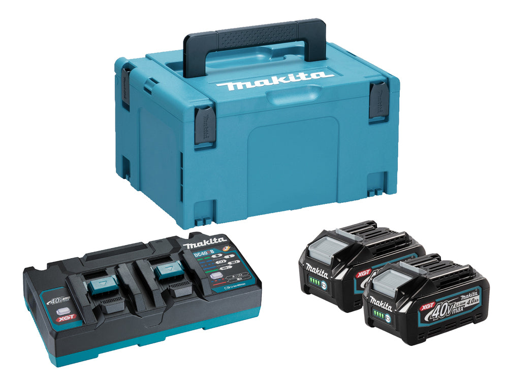 Makita - 191U06-6 - 2 x 4ah 40v  batts & 240v DC40RB double charger PSK