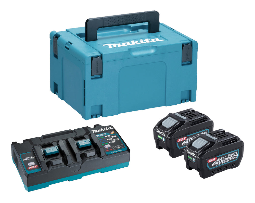 Makita - 191U19-7 - 2 x 5ah 40v  batts & 110v DC40RB double charger PSK