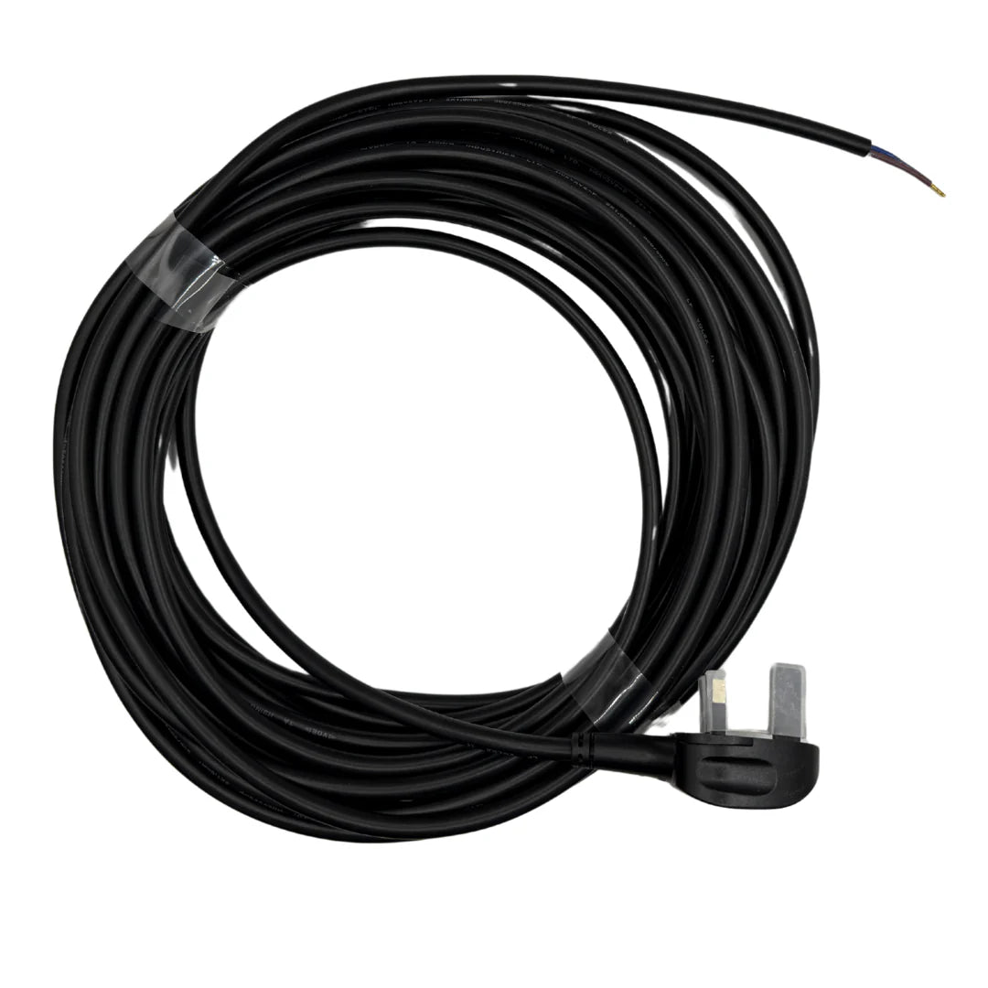12.5 METRE X 1MM X 2 CORE CABLE WITH UK PLUG(H05 V2V2-F)
