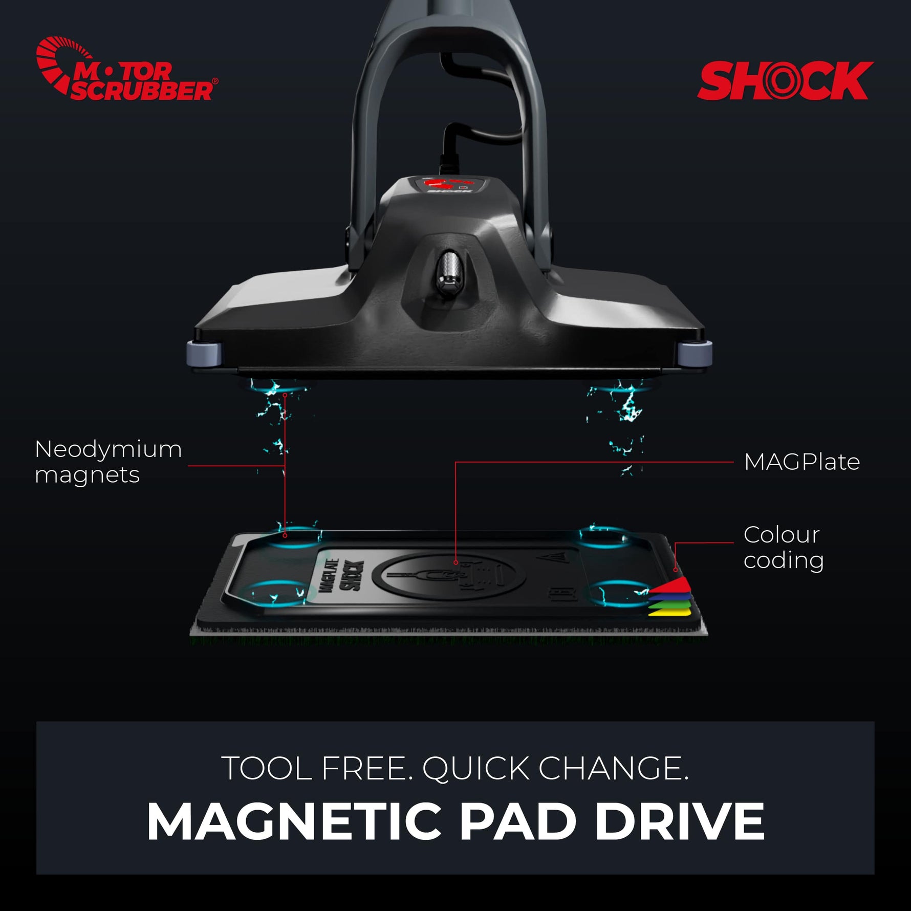 MotorScrubber SHOCK Battery Oscillating Cleaning Machine