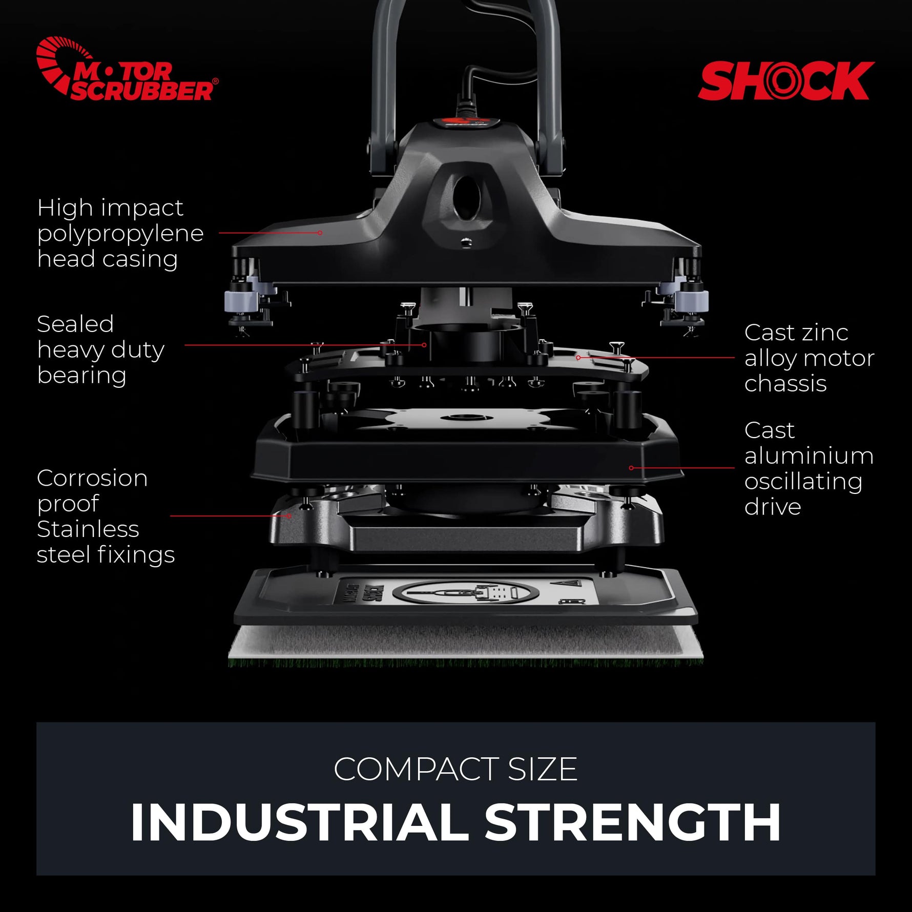 MotorScrubber SHOCK Battery Oscillating Cleaning Machine
