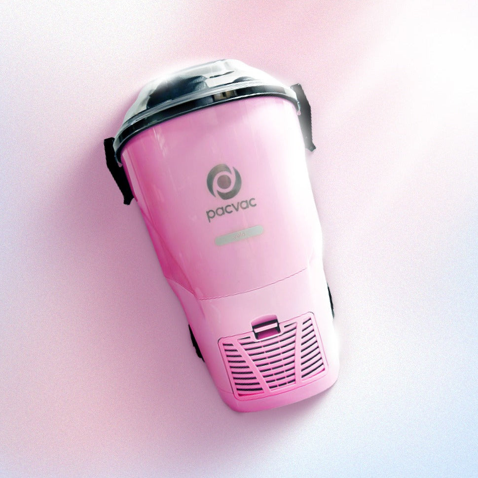 Pacvac Pink Velo Lightweight Corded Backpack Vacuum