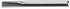 Numatic NVB26B 38mm x 610mm Stainless Steel Crevice Tool - 602926