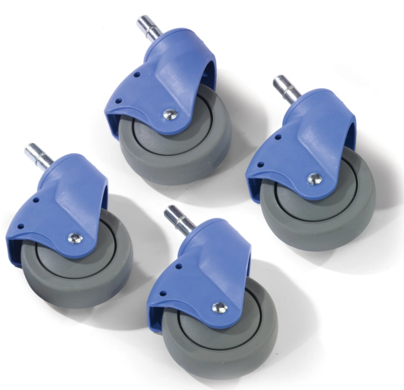 SET OF 4 X 80MM GREY CASTORS