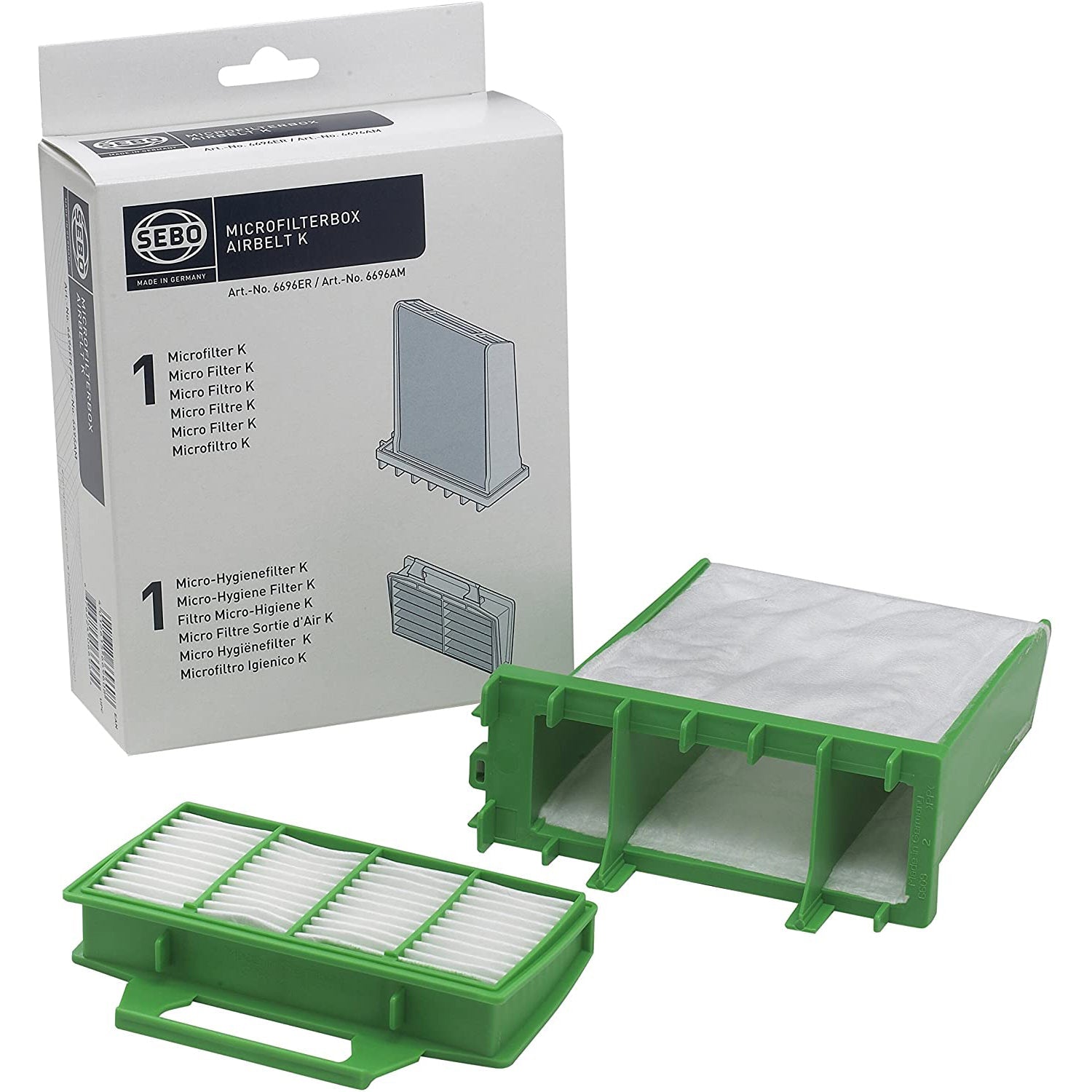 SEBO 1 MICRO FILTER +1 MICRO HYGIENE FILTER