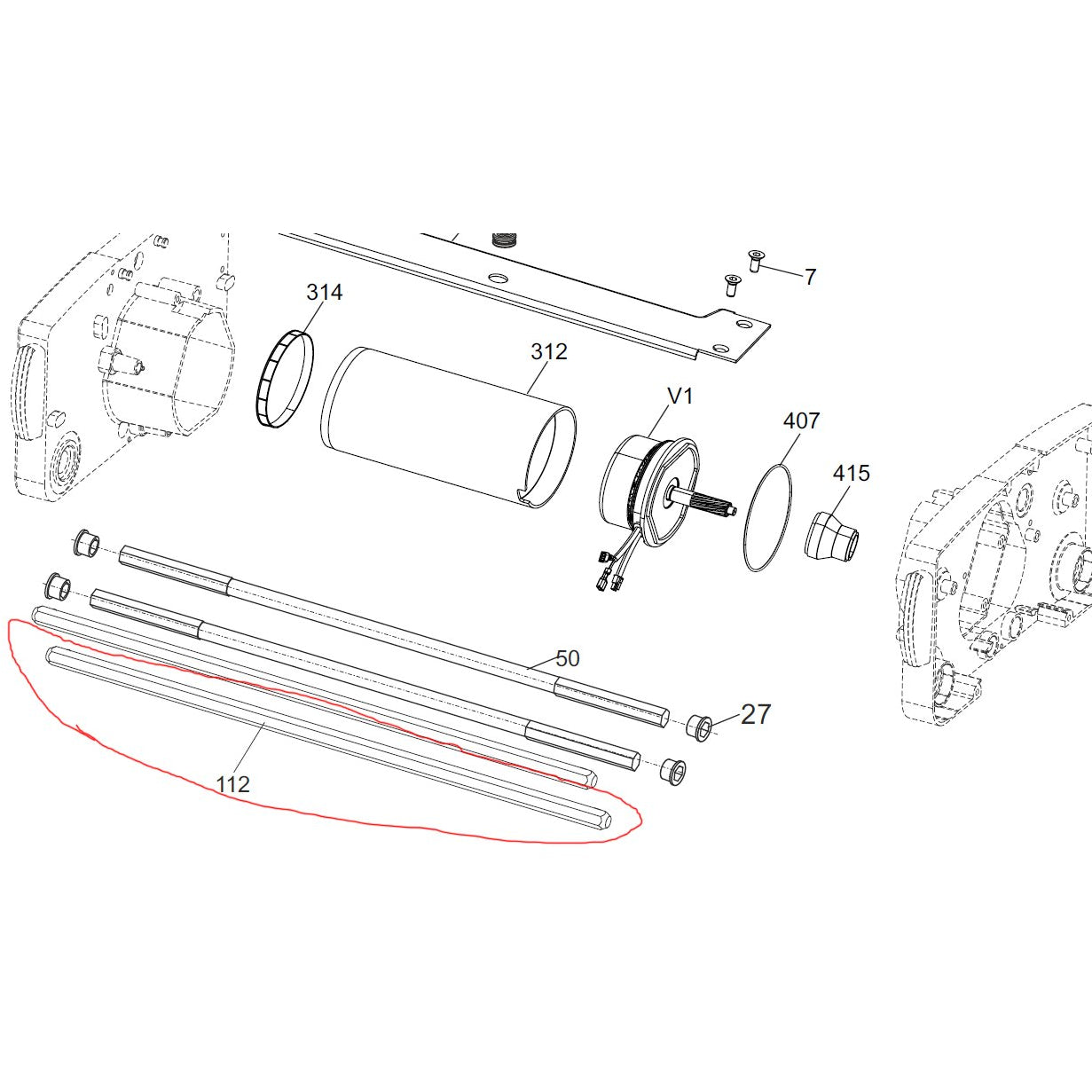 BRUSH SHAFT 925808