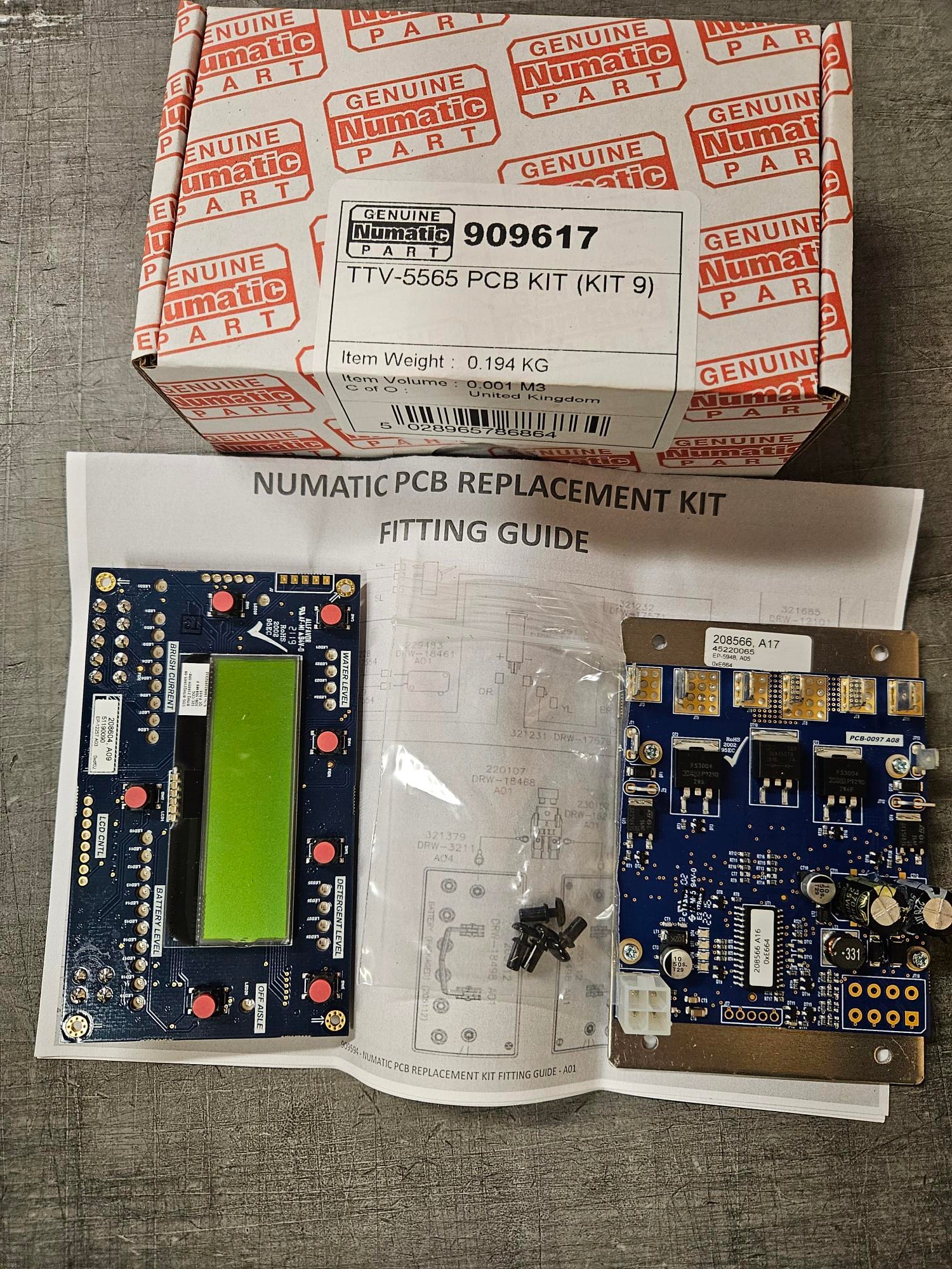 Numatic - 909617 - TTV-5565 PCB KIT (KIT 9)