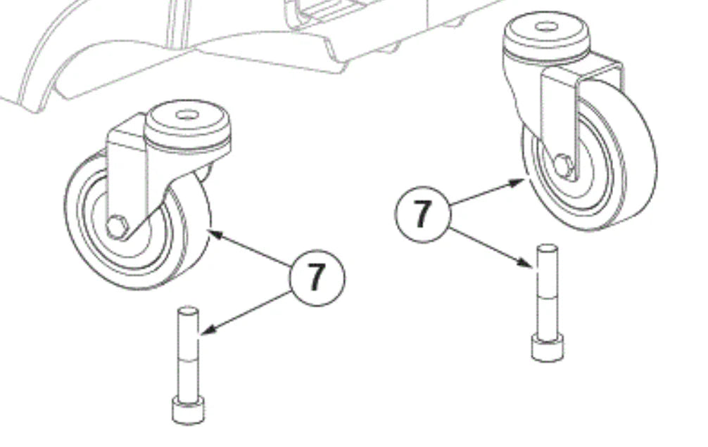 Nilfisk - 9100002045 - WHEELS CASTOR D.75 KIT