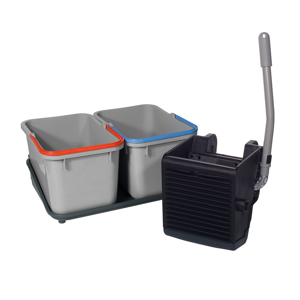 Numatic SERVO-Matic SRK1 Flat Mop Press & Twin 17L Bucket Kit – 910415