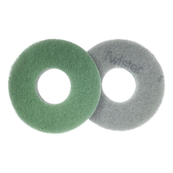 numatic - 912355 - 2 x 225mm green diamond hard surface floor cleaning pad  244nx/ 440nx