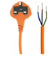 Flx50o 1.00mm 10 metre 3 core cable with plug
