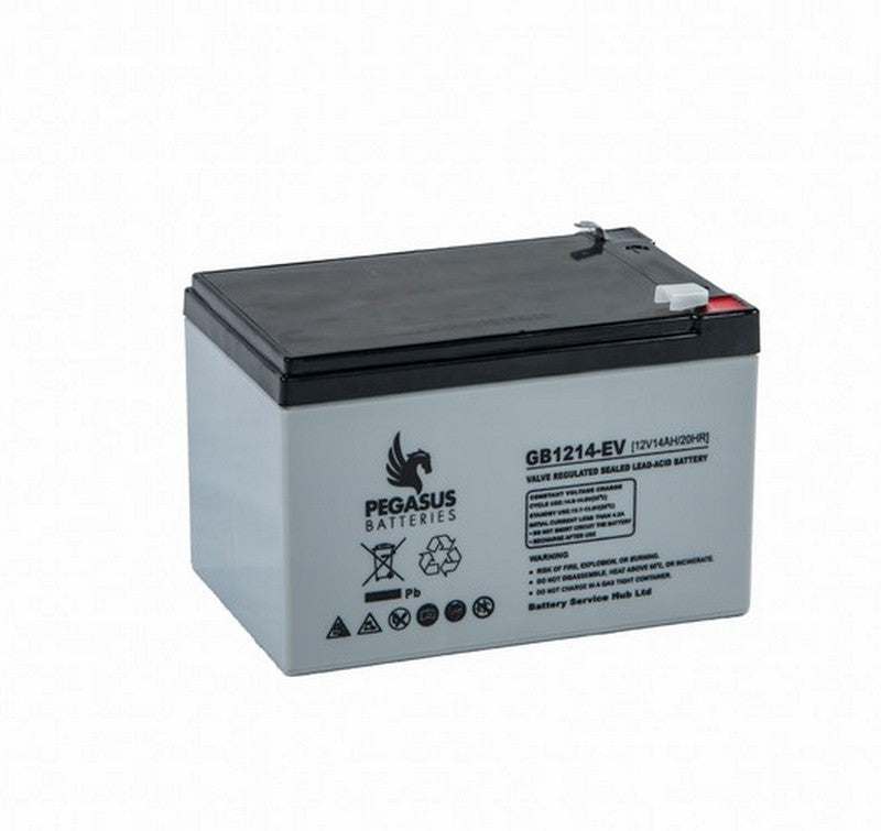 Pegasus - GB1214 - GB1214-EV - 12v -  - MCA Monoblock  - AGM 500 Cycles - 14ah - 152 x 99 x 102 - 3.8kgs - F1 4.7mm