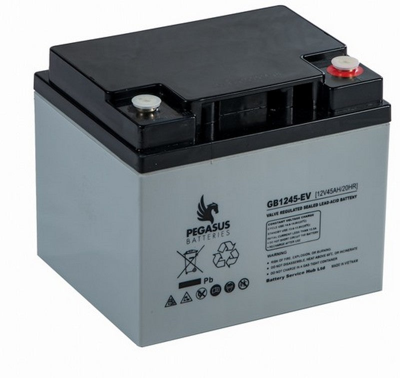 Pegasus - GB1250 - GB1250-EV - 12v -  - MCA Monoblock  - AGM 500 Cycles - 50ah - 198 x 166 x 174 - 15kgs - T3 6MM