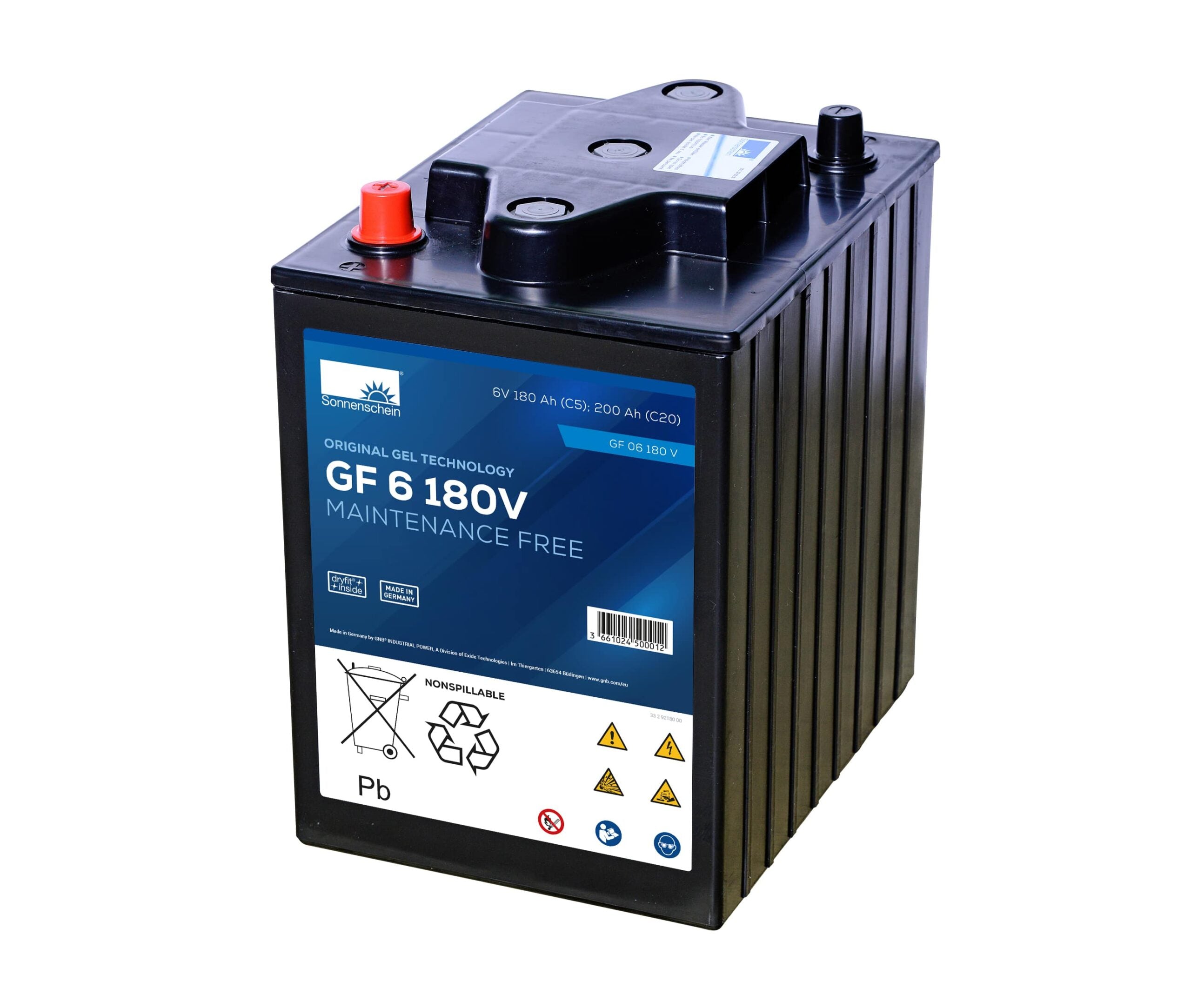 Sonnenschein GF06180V 6V 200Ah Gel GF-V Battery