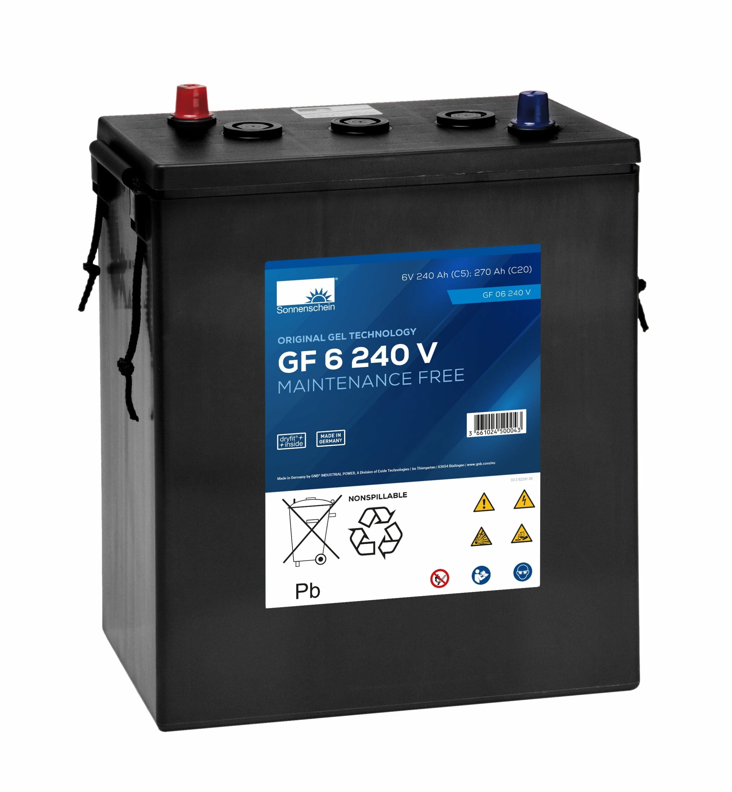 Sonnenschein GF06240V 6V 270Ah Gel GF-V Battery