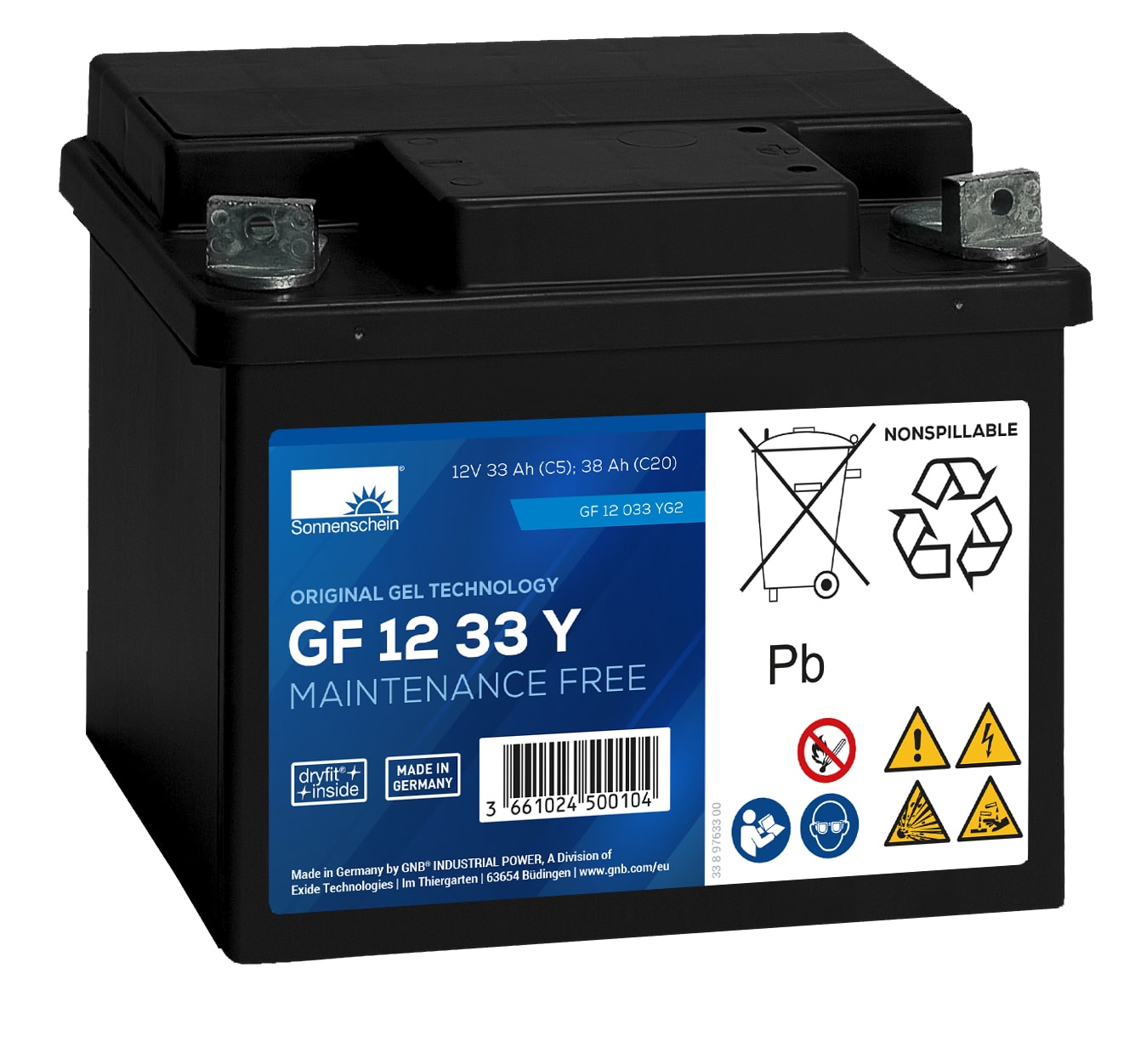 Sonnenschein GF12033YG2 12V 38Ah Gel GF-Y Battery