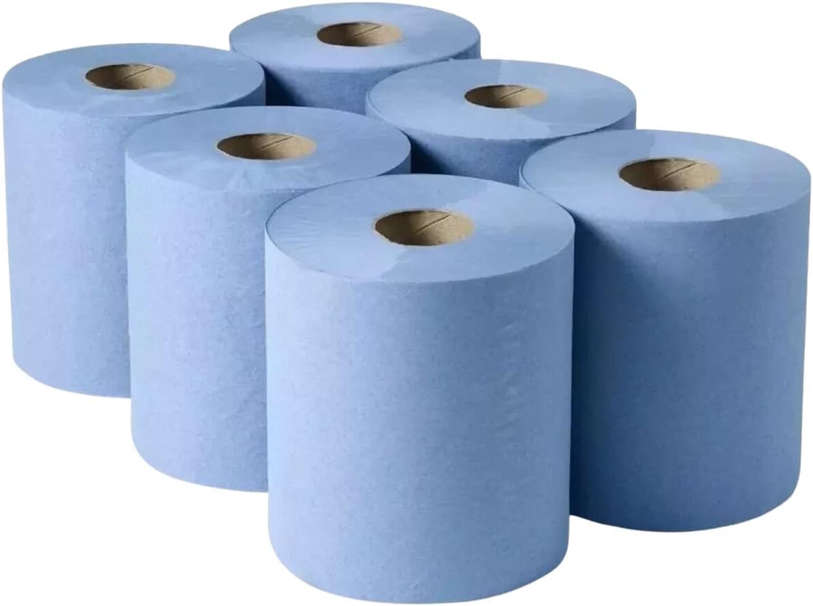 PR155 Embossed 2ply Blue Roll Centrefeed