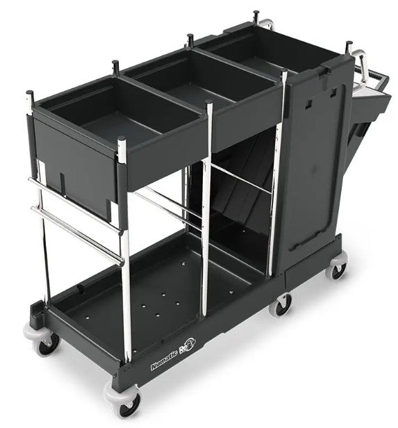 Numatic - 911527 - PM21 PROMATIC TROLLEY COMPLETE WITH STORAGE HOOD, STORAGE TRAYS AND DOORS (ASSEMBLED)