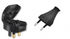 Powerconnections - PL16133 - Adaptor Plug Only Flat Euro 2 Pin (not schuko plug) to UK 3 Pin Converter Plug, 3A Black