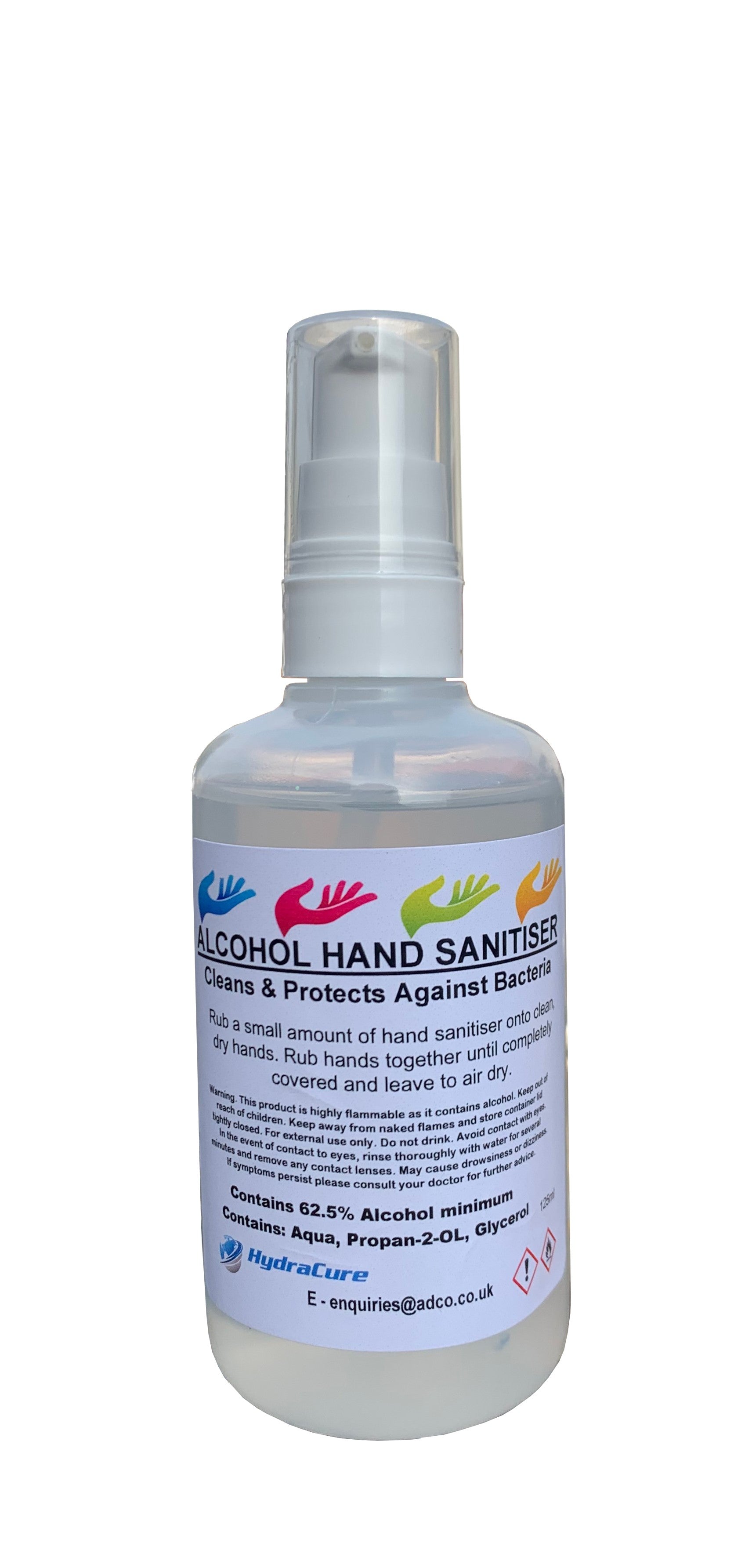 125ml Alcohol Hand Sanitiser - 62.5%