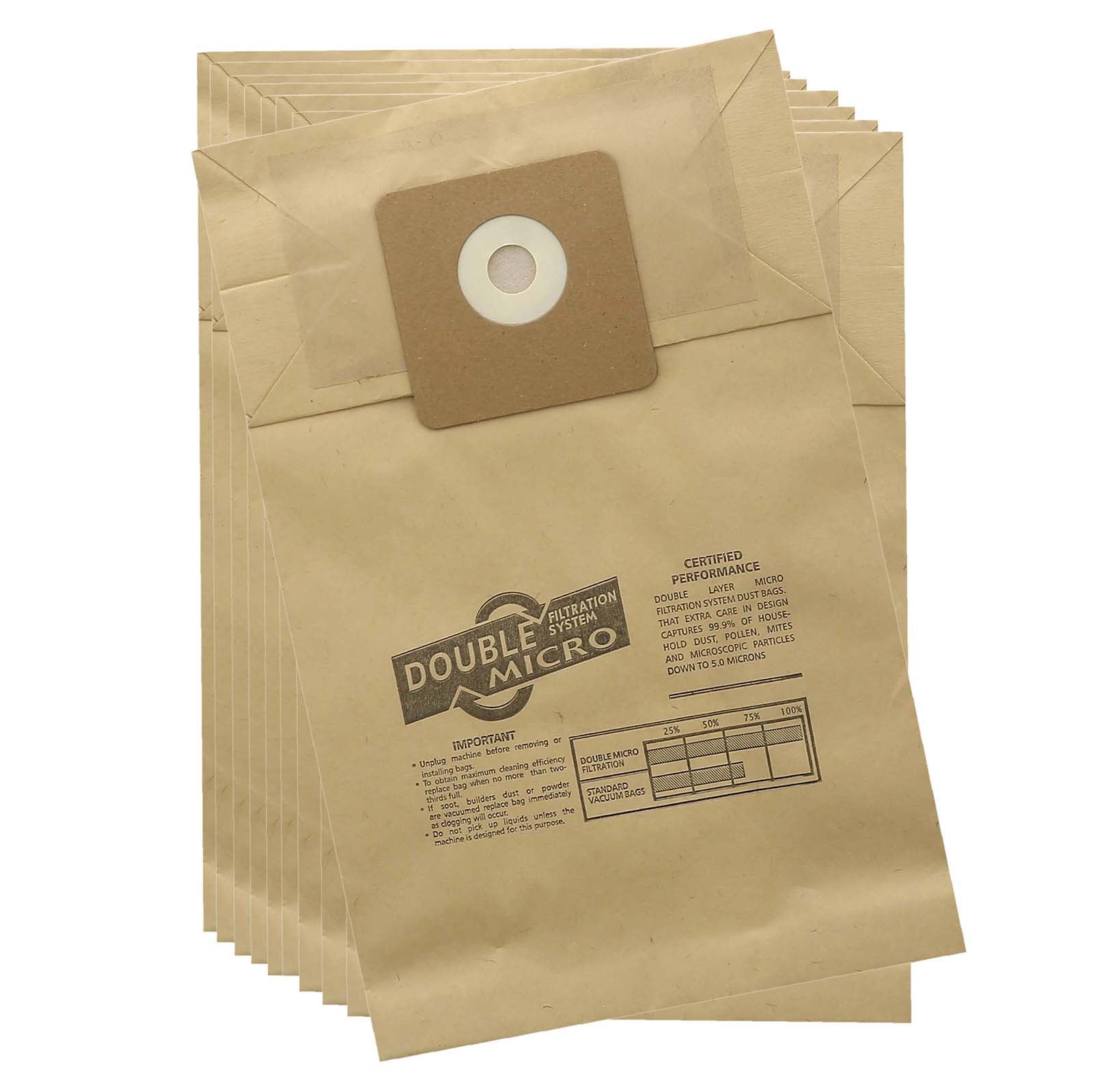 Sdb316 mastervac mv12 paper bags