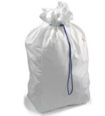 100L WHITE LINEN/LAUNDRY BAG,BLUE PULL CORD