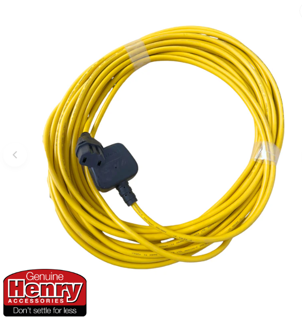 Numatic - 911501 - Mains Cable 12.5m x 0.75mm 2 Core Plug UK Plug - YELLOW