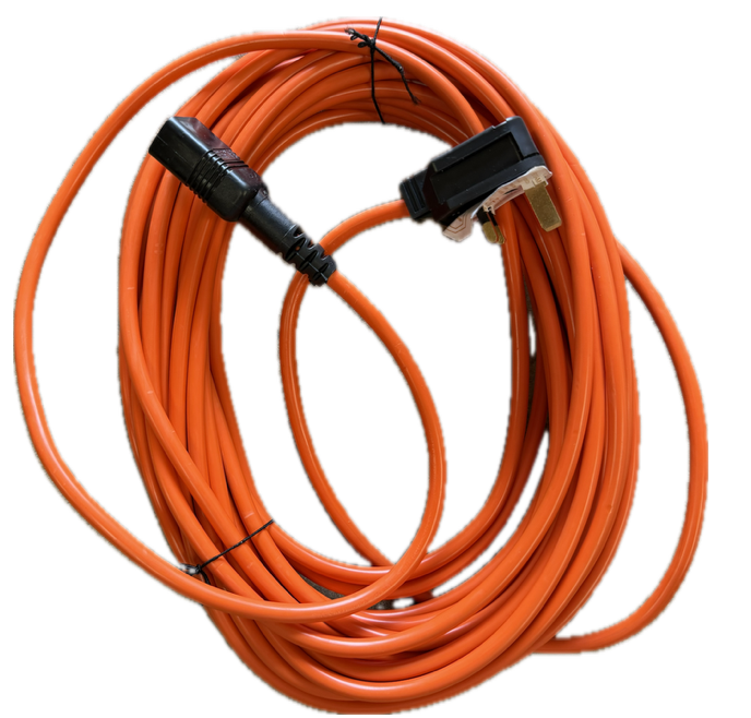 Truvox Orange Orbis 15m 3 Core Power Cord (UK Plug)
