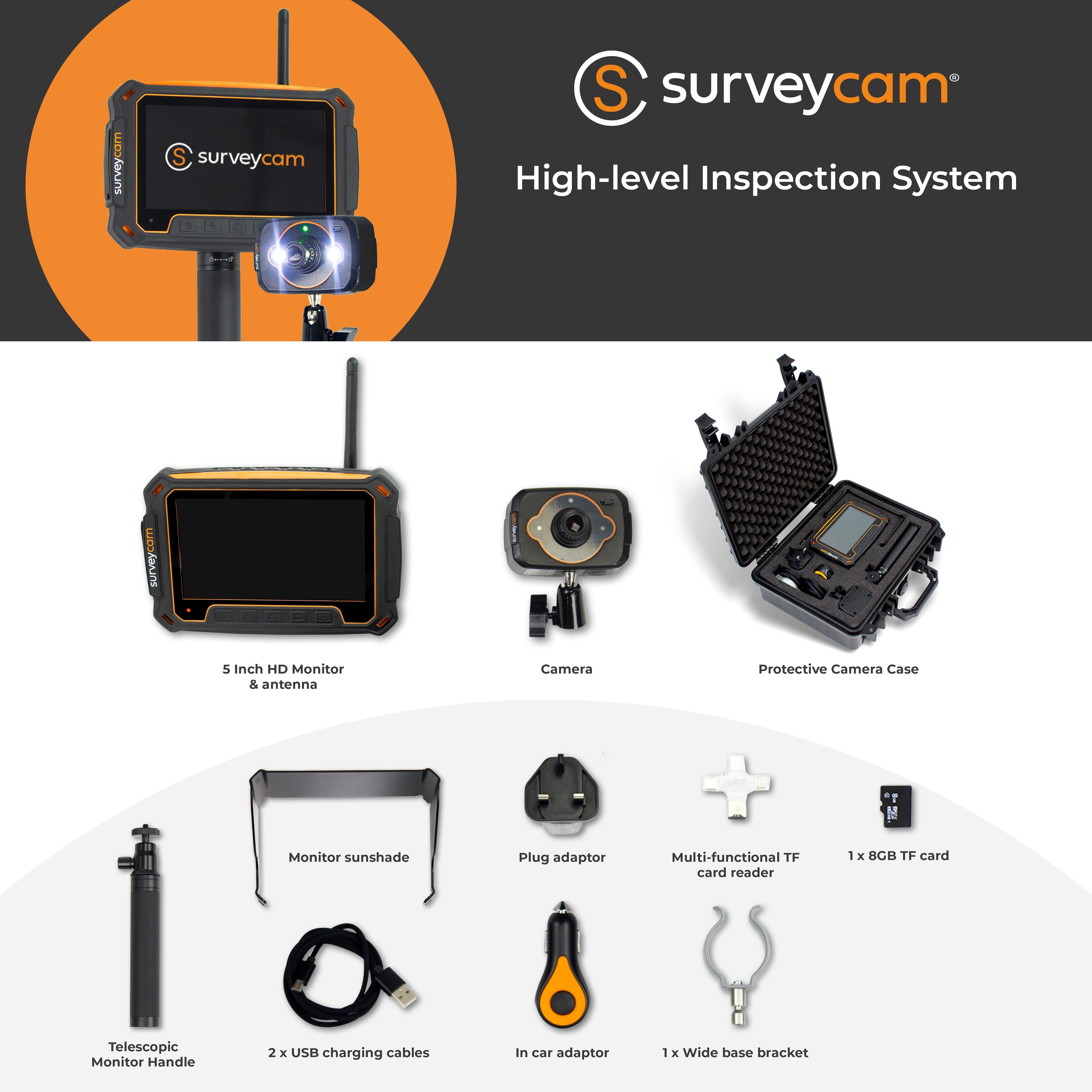 SkyVac Survey Camera With Optional High Reach Pole Kit