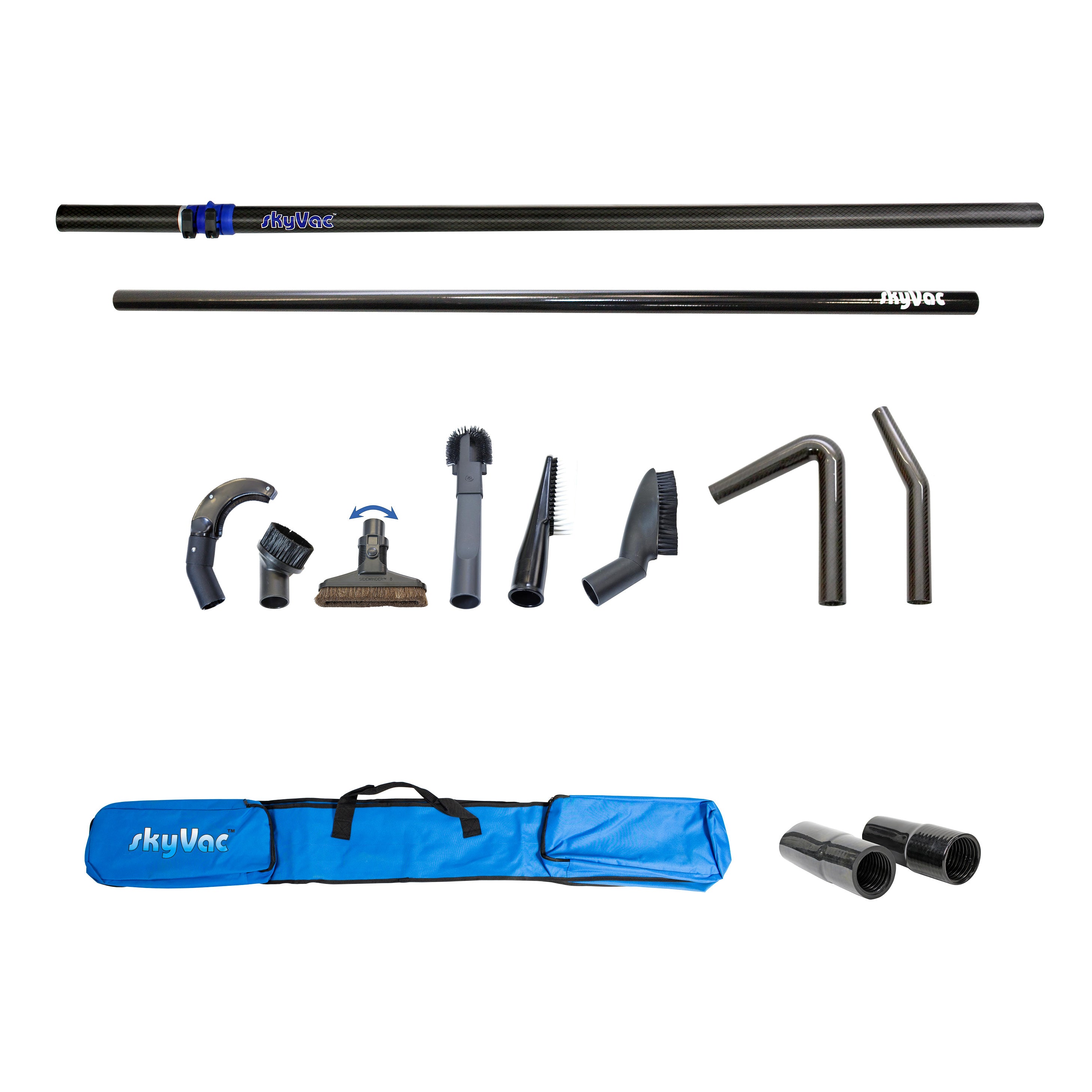 SkyVac Telescopic High Reach Vacuum Pole Set - Various Heights