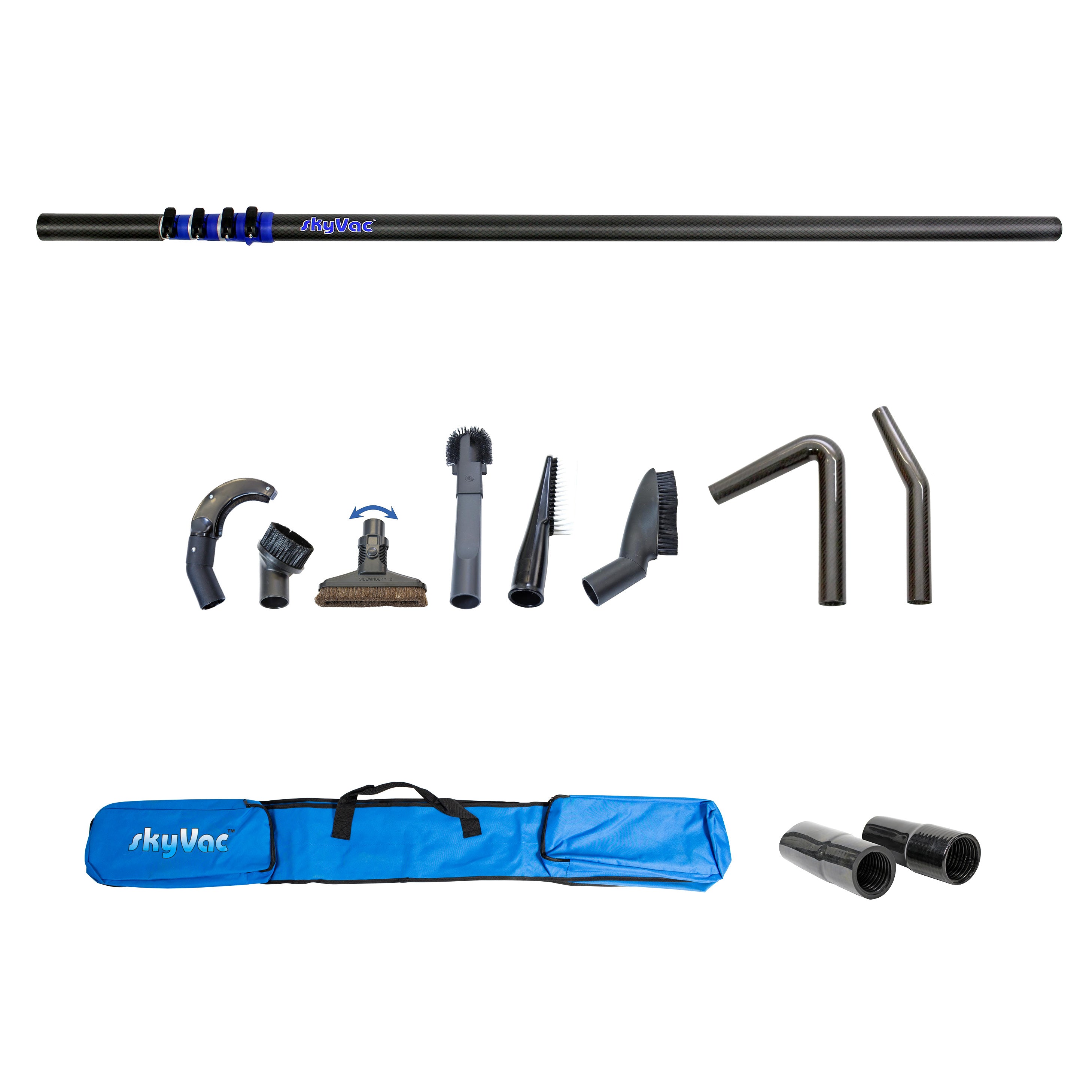 SkyVac Telescopic High Reach Vacuum Pole Set - Various Heights