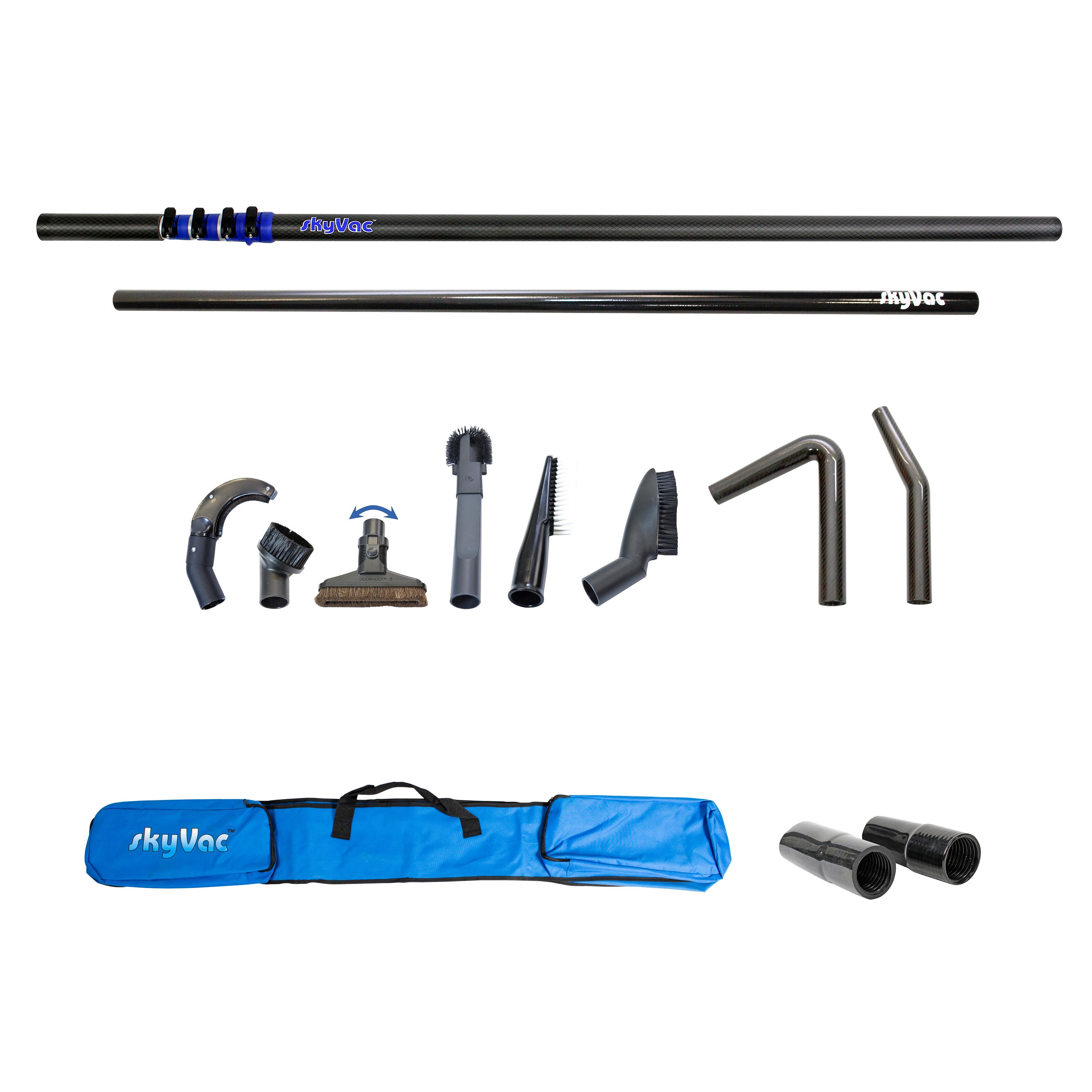 SkyVac Telescopic High Reach Vacuum Pole Set - Various Heights
