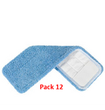 906463 - Numatic Slalom 40cm microfibre pocket mop bluetec (12 pack) Blue - Fits Spraymop