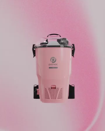 Pacvac Pink Velo Lightweight Corded Backpack Vacuum
