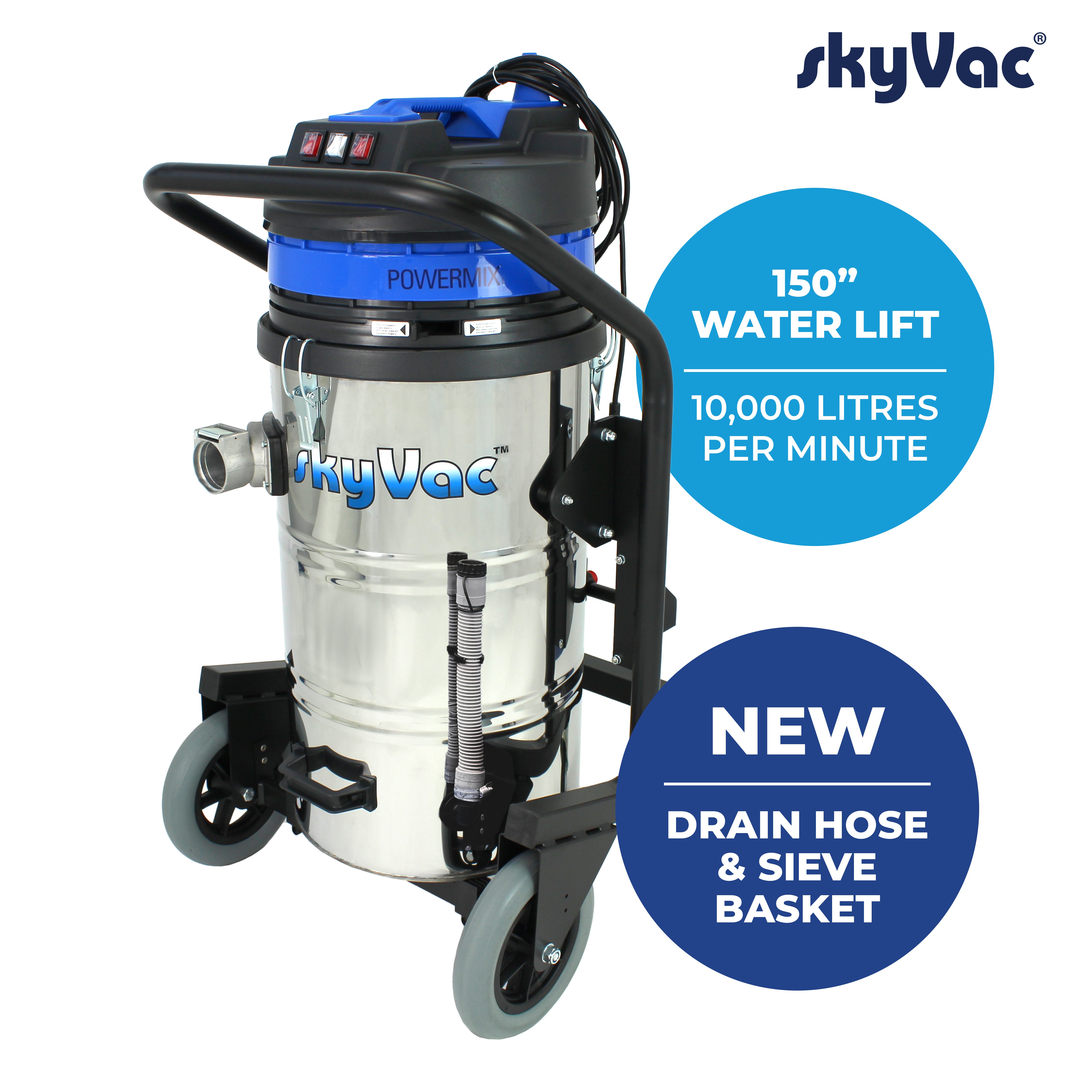 SkyVac Indusrial 85 Wet & Dry Gutter Vacuum