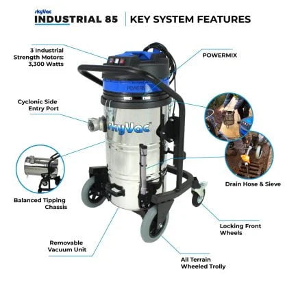 SkyVac Indusrial 85 Wet & Dry Gutter Vacuum