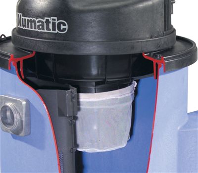 showing the filter inside the vacuum