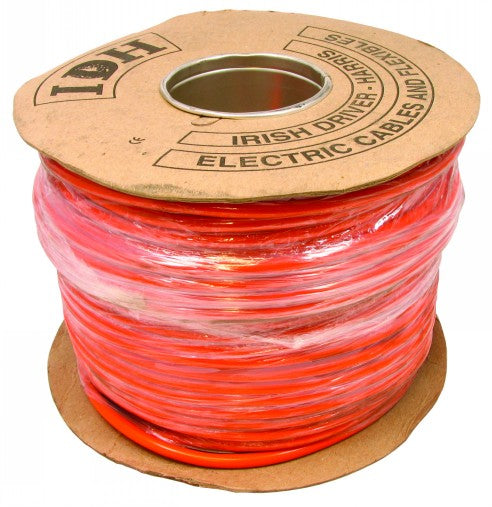 1.0mm 2 Core 100 Metre Cable Reel - Orange - FLX36