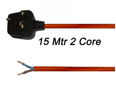 1.5mm 2 Core 15 Metre Orange Cable - FLX67