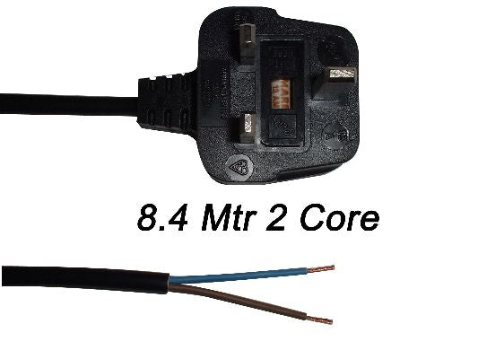 Flx68 0.75mm 8.4 metre 2 core cable with plug