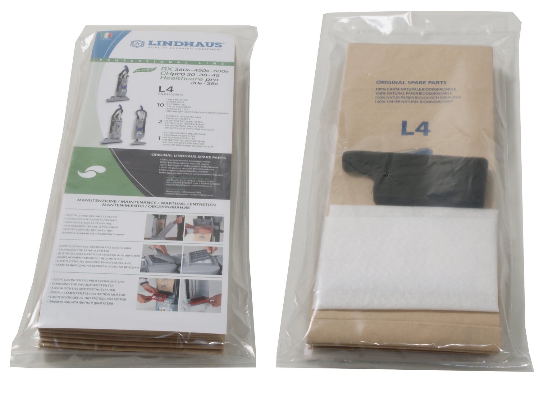 Lindhaus L4 Paper Bags and Filters - CH Pro & RX