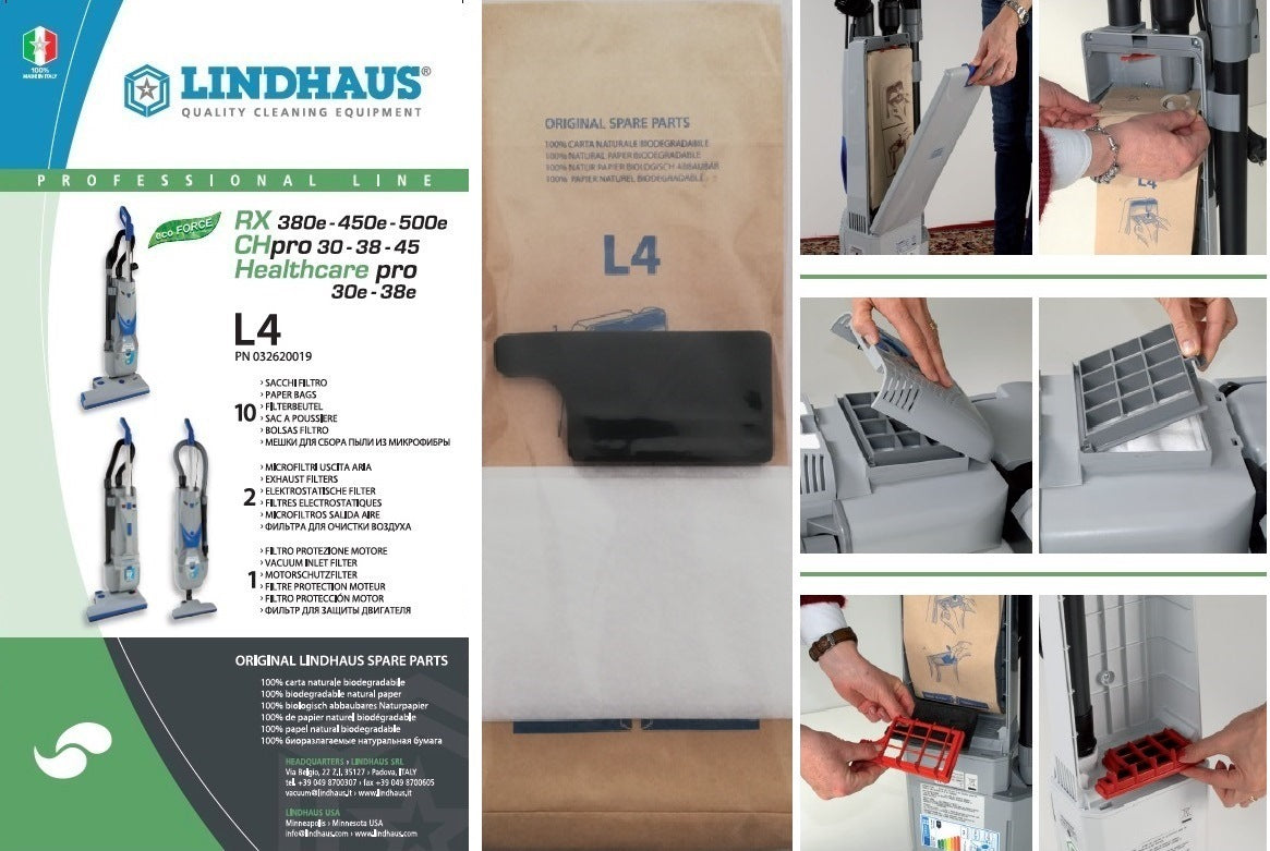Lindhaus L4 Paper Bags and Filters - CH Pro & RX