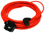1.0mm 12 Metre 3 Core Orange Cable with Right AngIed IEC Plug - FLX85 - Fits multiwash machines