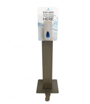 Floor Standing Sanitising Station  with Automatic or Manual Push Plastic Dispenser